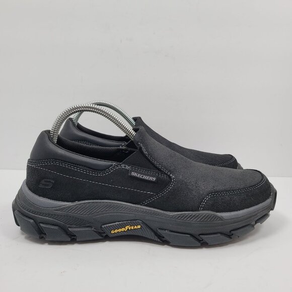 Skechers Relaxed Fit Respected Calum Men\'s Slip On Black Shoes 204480 US Size 8 main image 2